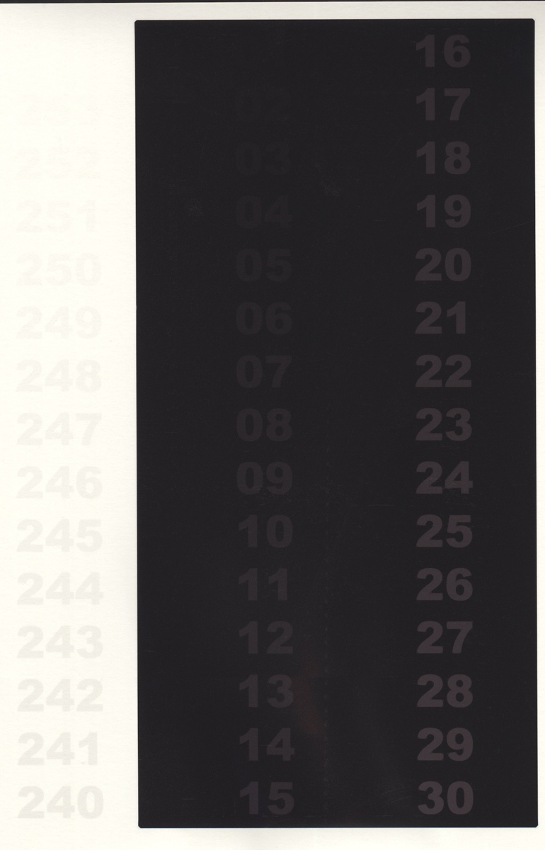 Quick scan of a dynamic range test chart